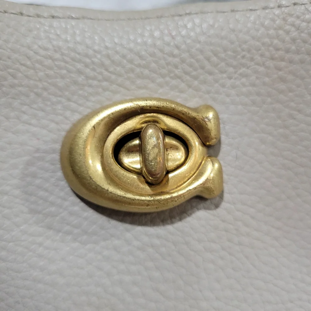 Coach Willow Tote Bag Colorblock With Signature Canvas Dove Gray C0692